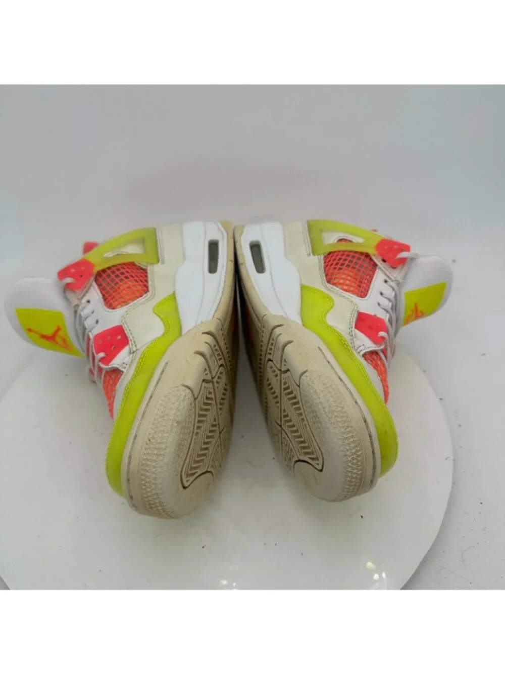 Nike Air Jordan 4 Youth Size 6Y Women 7.5 CV7808 100 Lemon Pink Blast White Shoe